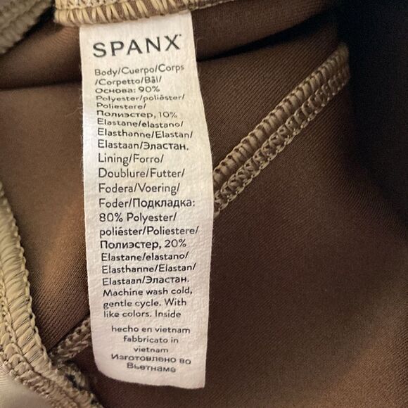 Spanx Faux Suede Leggings Camel Size Medium - Picture 12 of 14